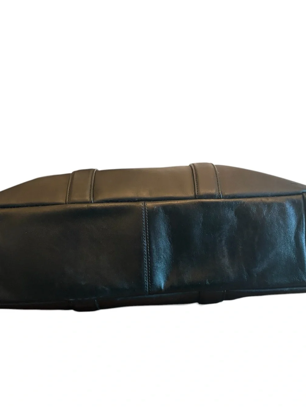 COACH Black Leather Metropolitan Slim Briefcase Laptop Bag